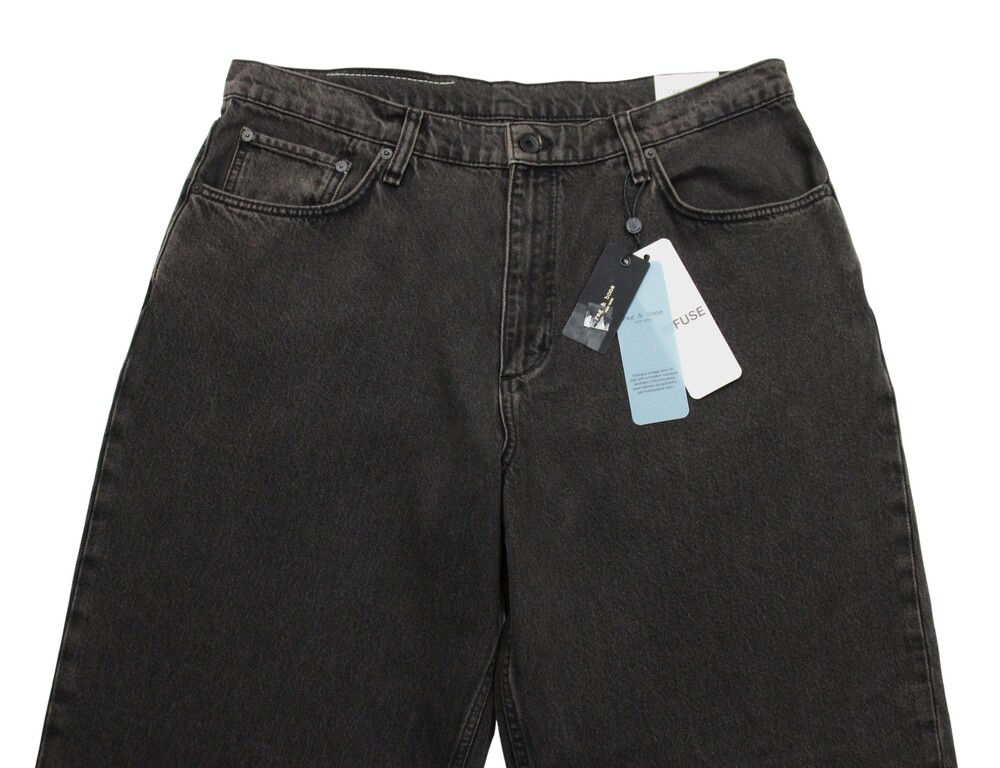 Rag & Bone RB Baggy Jeans Mens 36x32 Brown Black Authentic Rigid Relaxed Fit